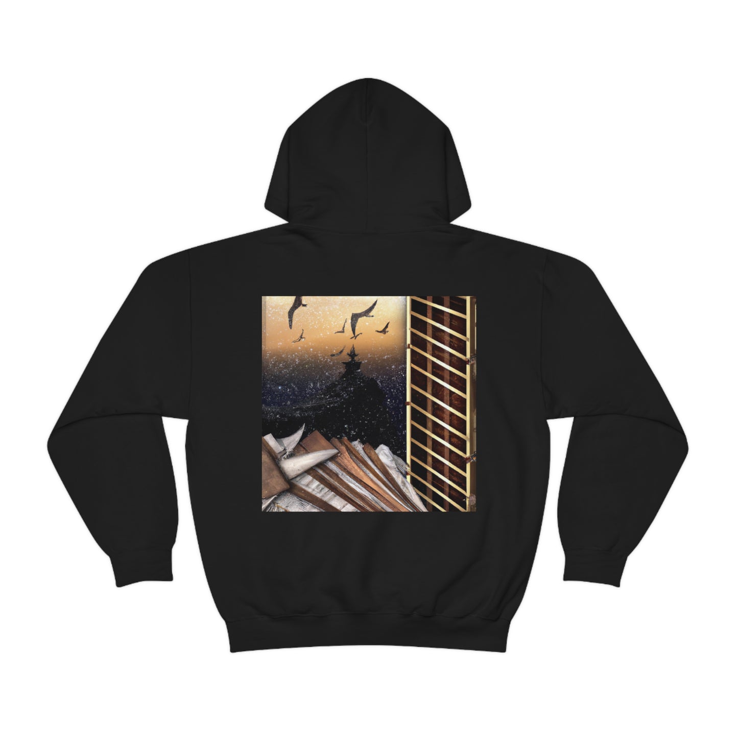 "A Tale of Storytelling Art: A Mixed Media Masterpiece" - The Alien Unisex Hoodie