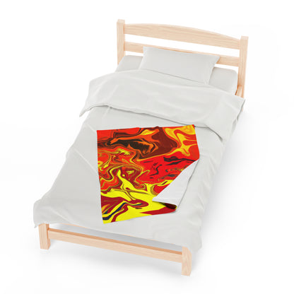 "Abstract Energy in Motion" - The Alien Velveteen Plush Blanket