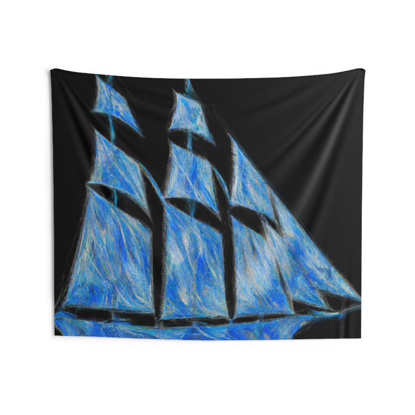 „El velero azul y las velas blancas: Ein Abenteuer der Freiheit am Meer“ – The Alien Wall Tapestries