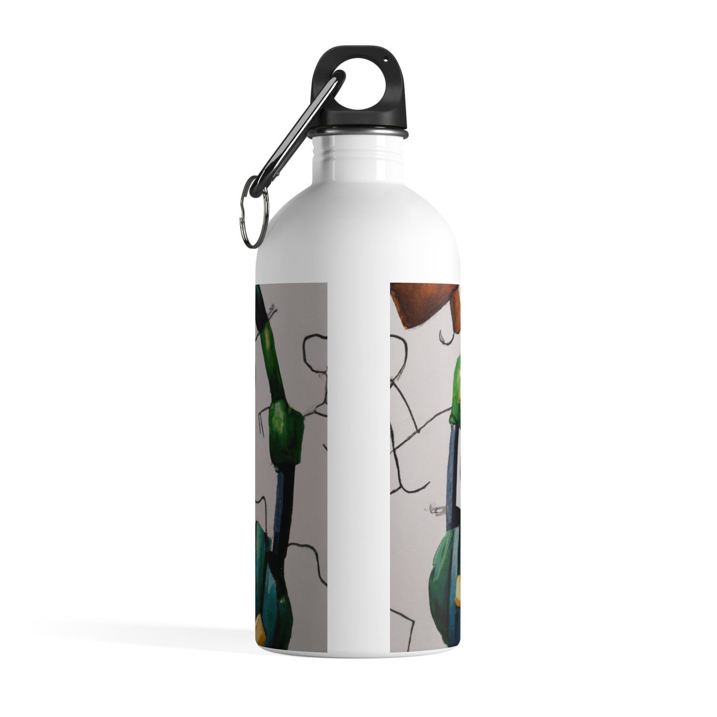 "Cactified Puzzle Time" - The Alien Stainless Steel Water Bottle