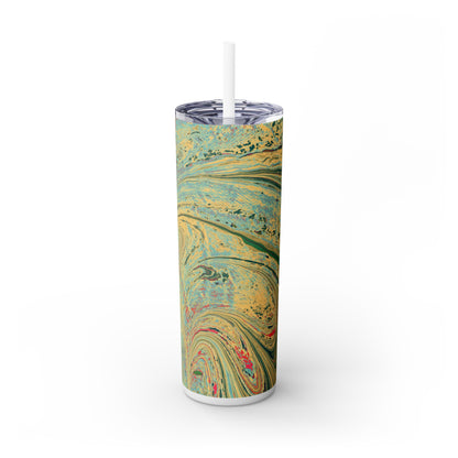 Die kunstvolle Reise - Der Alien Maars® Skinny Tumbler mit Strohhalm 20oz