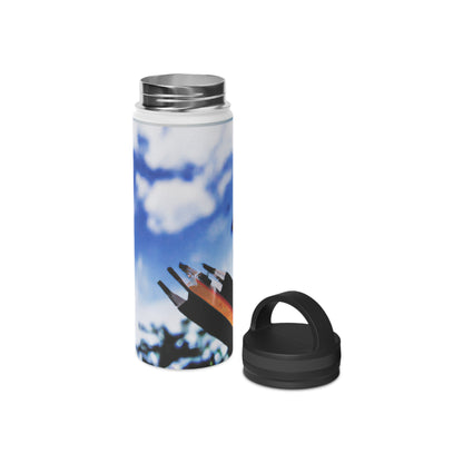 "Colors of Home: Exploring Place Through Art" - The Alien Stainless Steel Water Bottle, Handle Lid