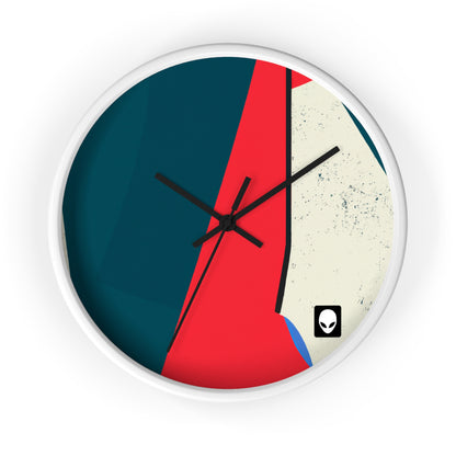 "Abstract Expressionism: Exploring Lines and Shapes" - The Alien Wall Clock