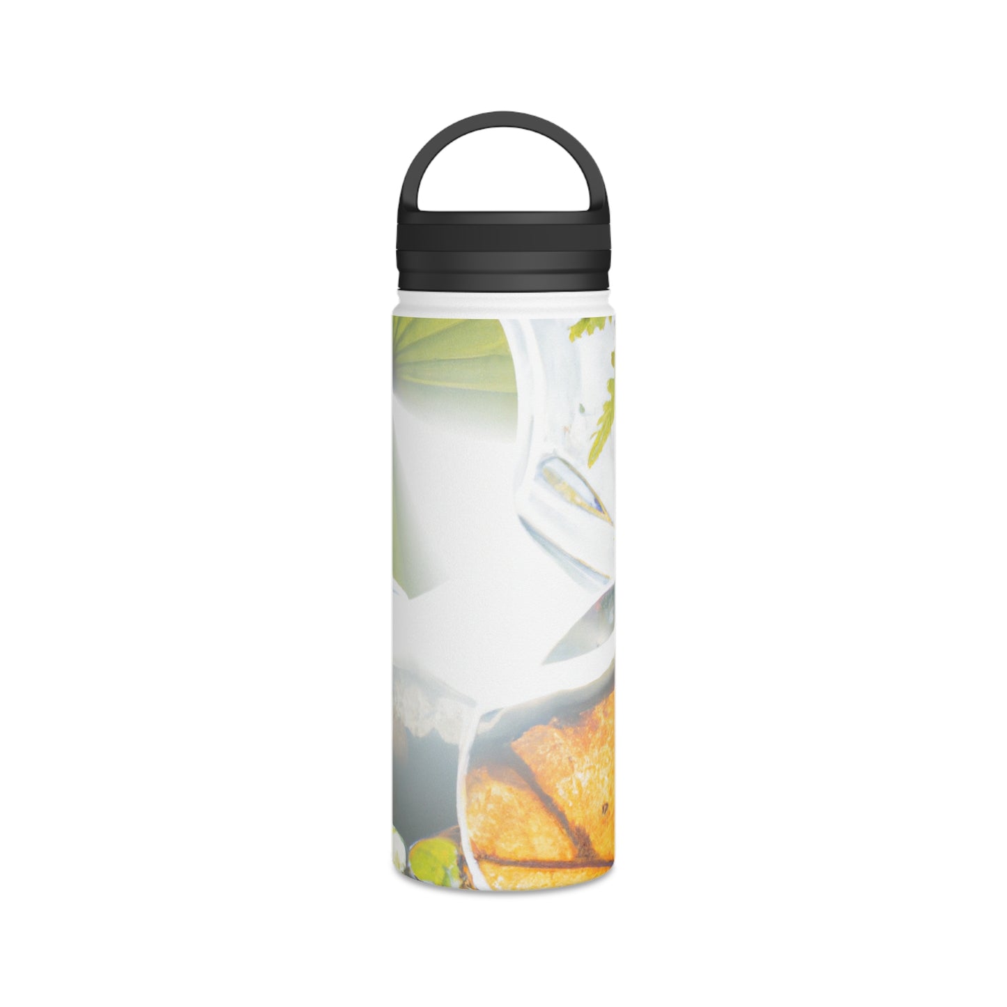 "Earth's Splendor: A Colorful Collage of Natural Wonders" - The Alien Stainless Steel Water Bottle, Handle Lid