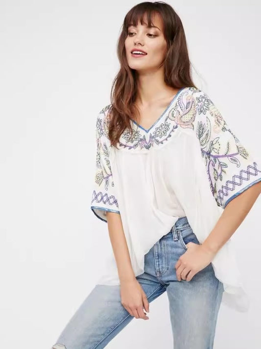 Women Embroidered Beaded Top