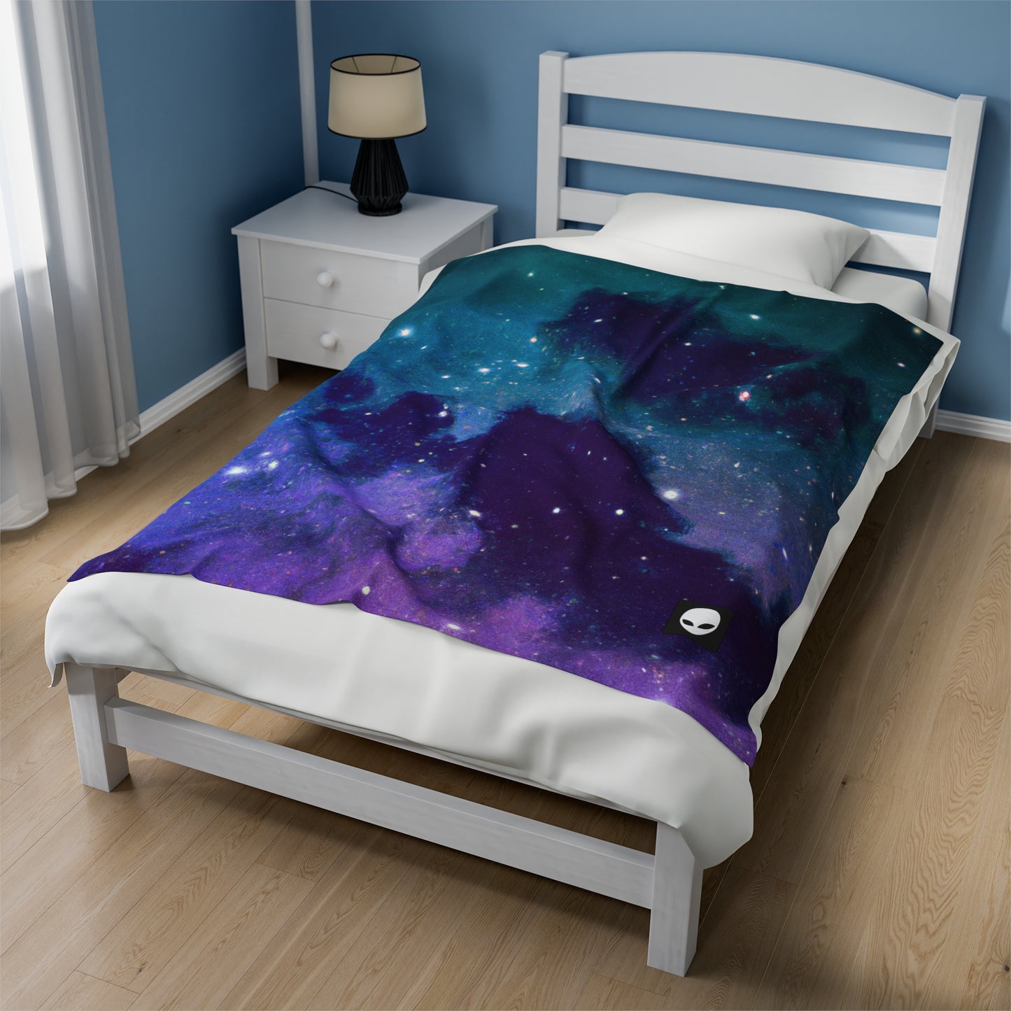 "Midnight Celestial Symphony" - The Alien Velveteen Plush Blanket