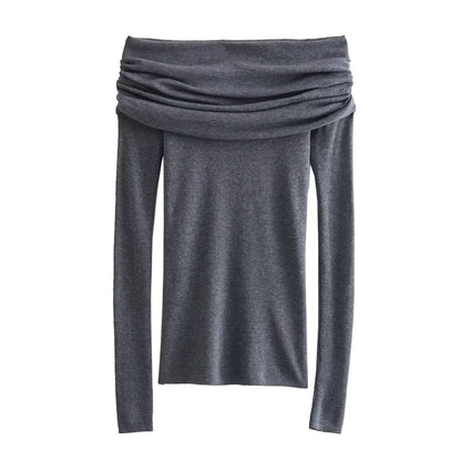 Sexy Sexy Slim Fit Off Schulter Off Schulter Langarm Pullover Frauen Innen Pullover Pullover Frühling