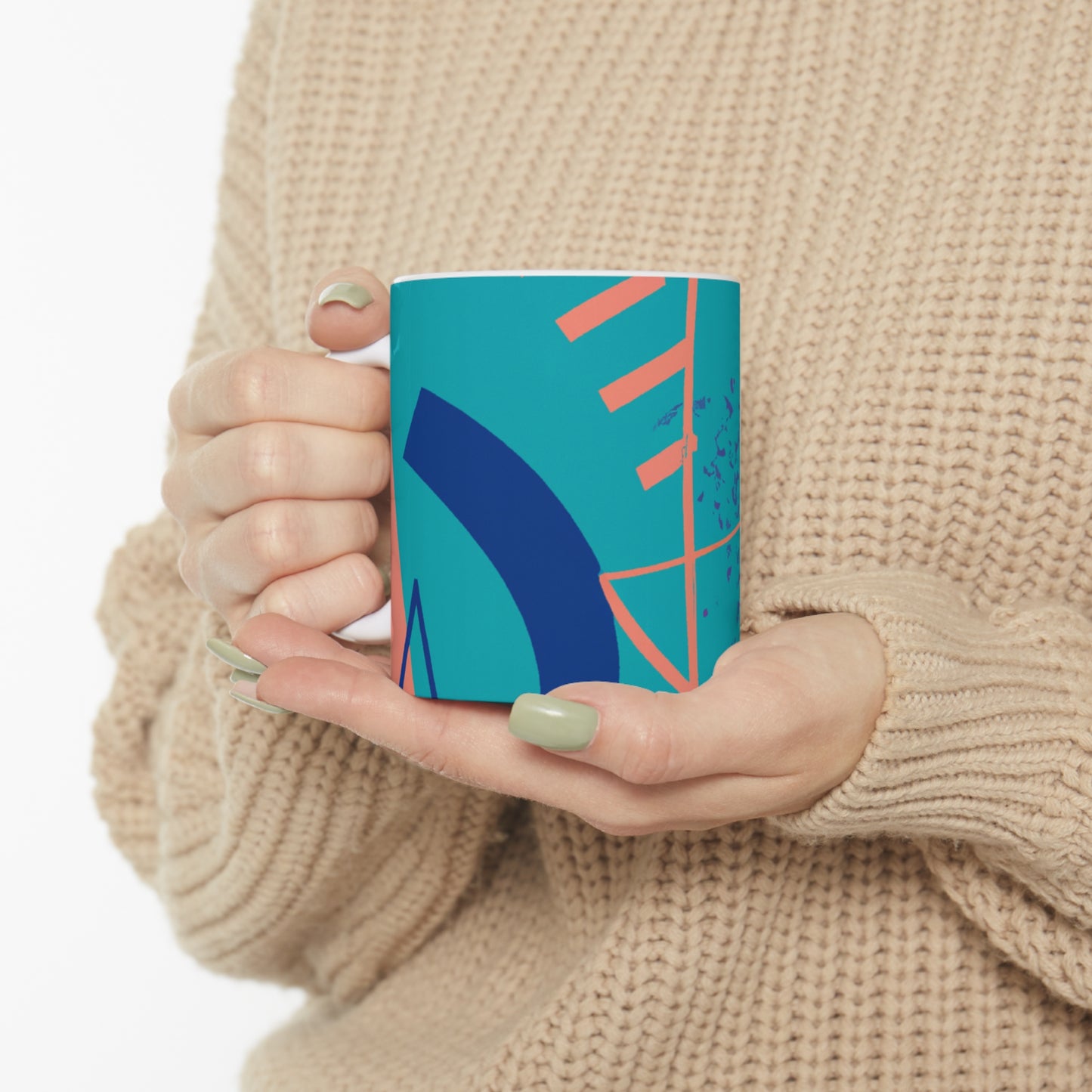 Geometrische Kunst: Eine Erkundung von Farbe und Form – The Alien Keramiktasse 11 oz