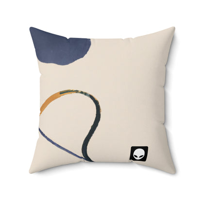 "Geometric Contrast: Exploring Color Through Geometry" - The Alien Square Pillow