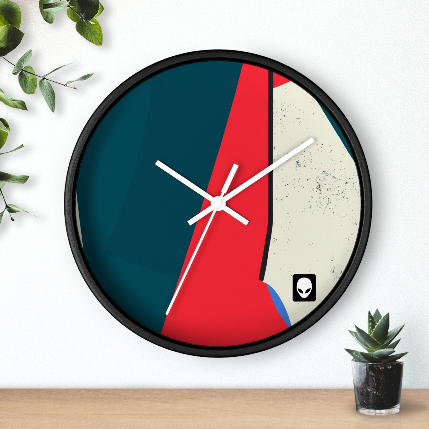 "Abstract Expressionism: Exploring Lines and Shapes" - The Alien Wall Clock