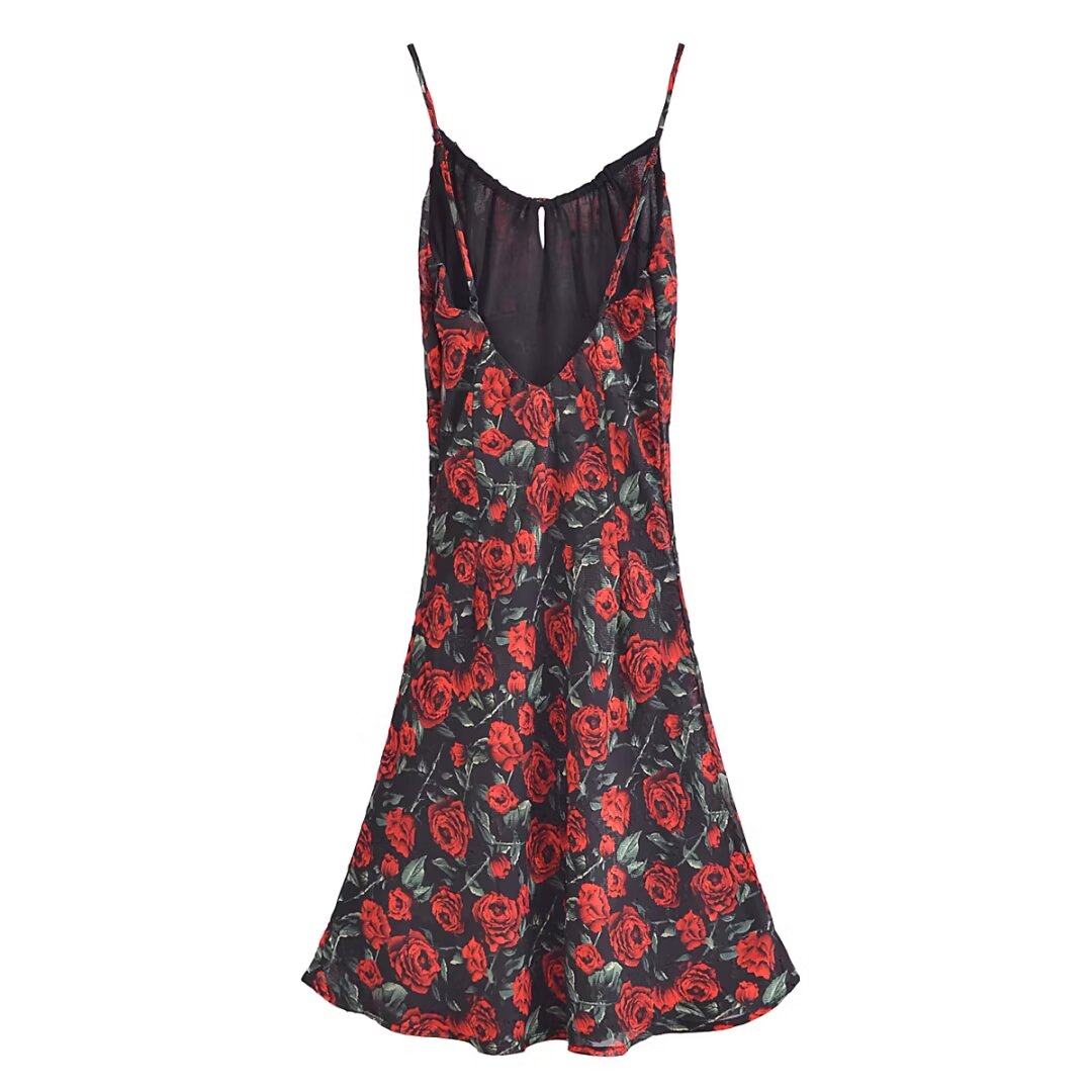 Damen Minikleid mit schmaler Taille und Jacquard-Print