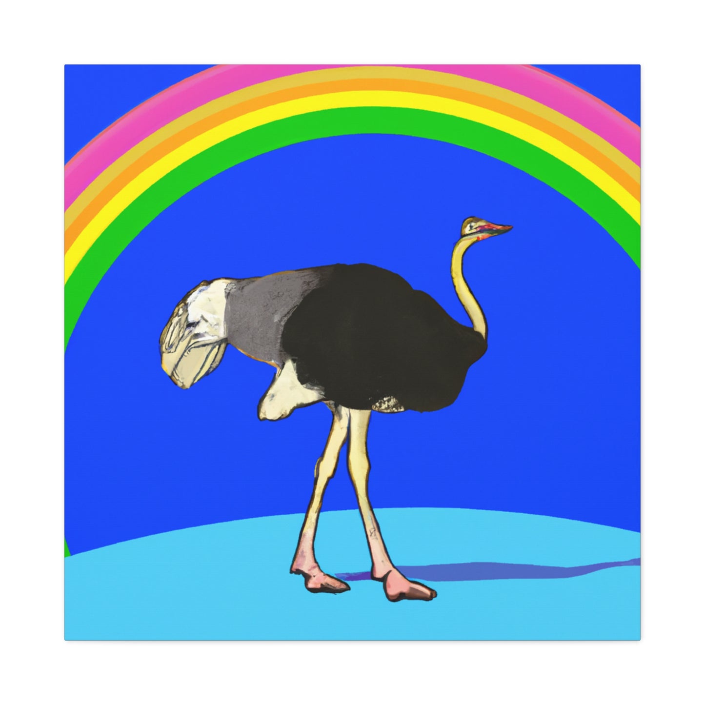 "Bridging the Divide: The Ostrich's Rainbow" - The Alien Canva