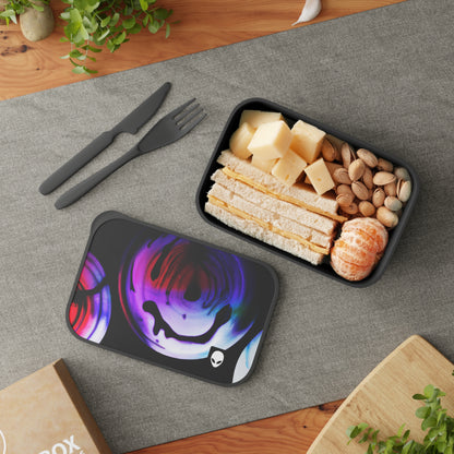 "Exploring Contrasts: A Colorful Dance of Luminance and Chromatic Aberration" - The Alien Eco-friendly PLA Bento Box with Band and Utensils