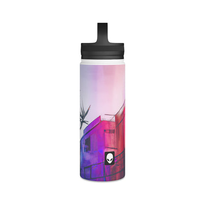 "Exploring Photographs in Color" - The Alien Stainless Steel Water Bottle, Handle Lid