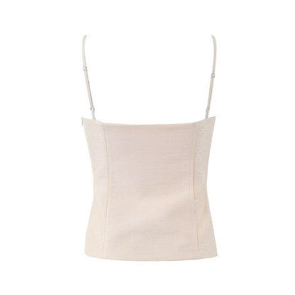 Summer Sweet Bow Bandage Girl Lace Splicing Sling Small Tank Top