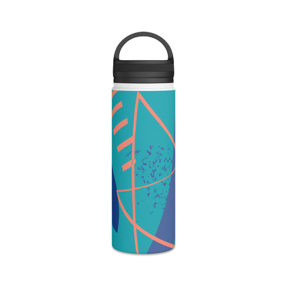 Geometric Artistry: An Exploration of Color and Form - The Alien Stainless Steel Water Bottle, Handle Lid