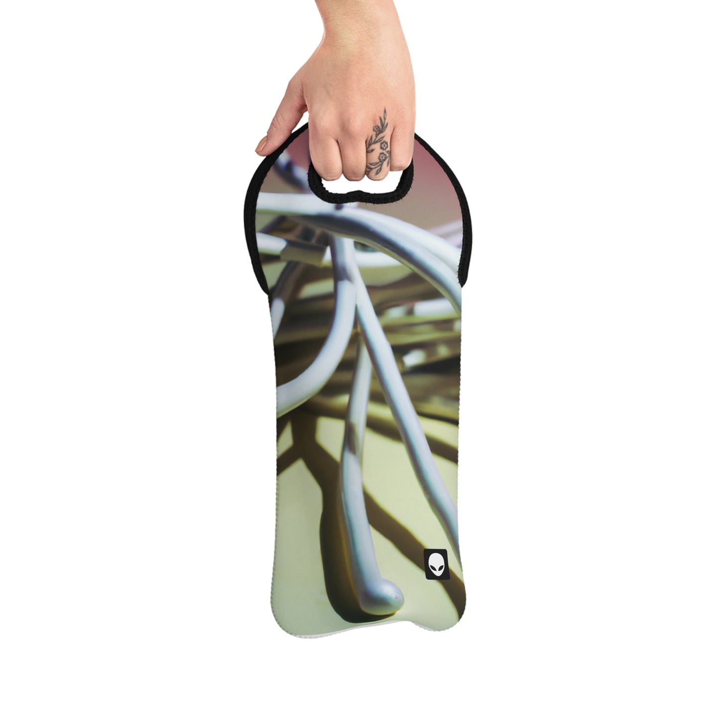 "Abstract Artistry: Constructing Emotion from Common Objects" - The Alien Wine Tote Bag