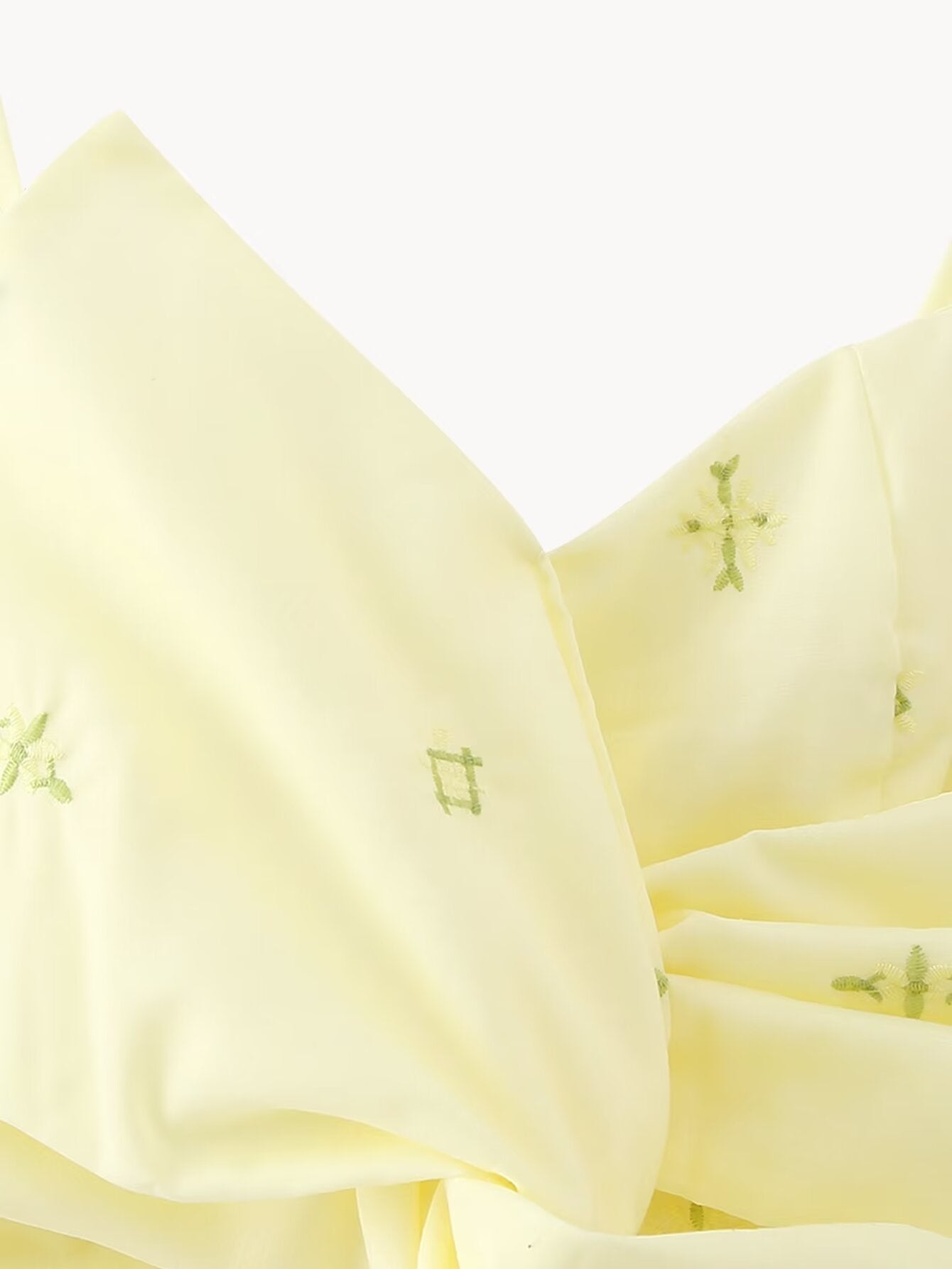 Spring Women Yellow Embroidery Sling Top