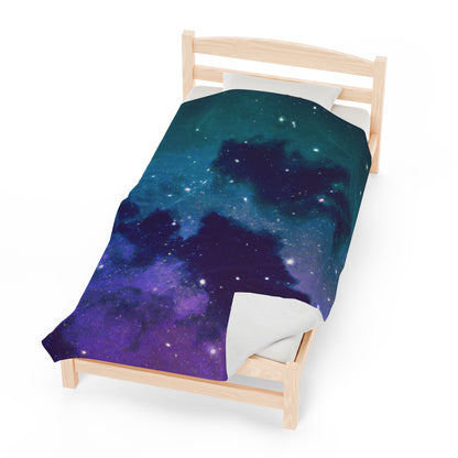 "Midnight Celestial Symphony" - The Alien Velveteen Plush Blanket