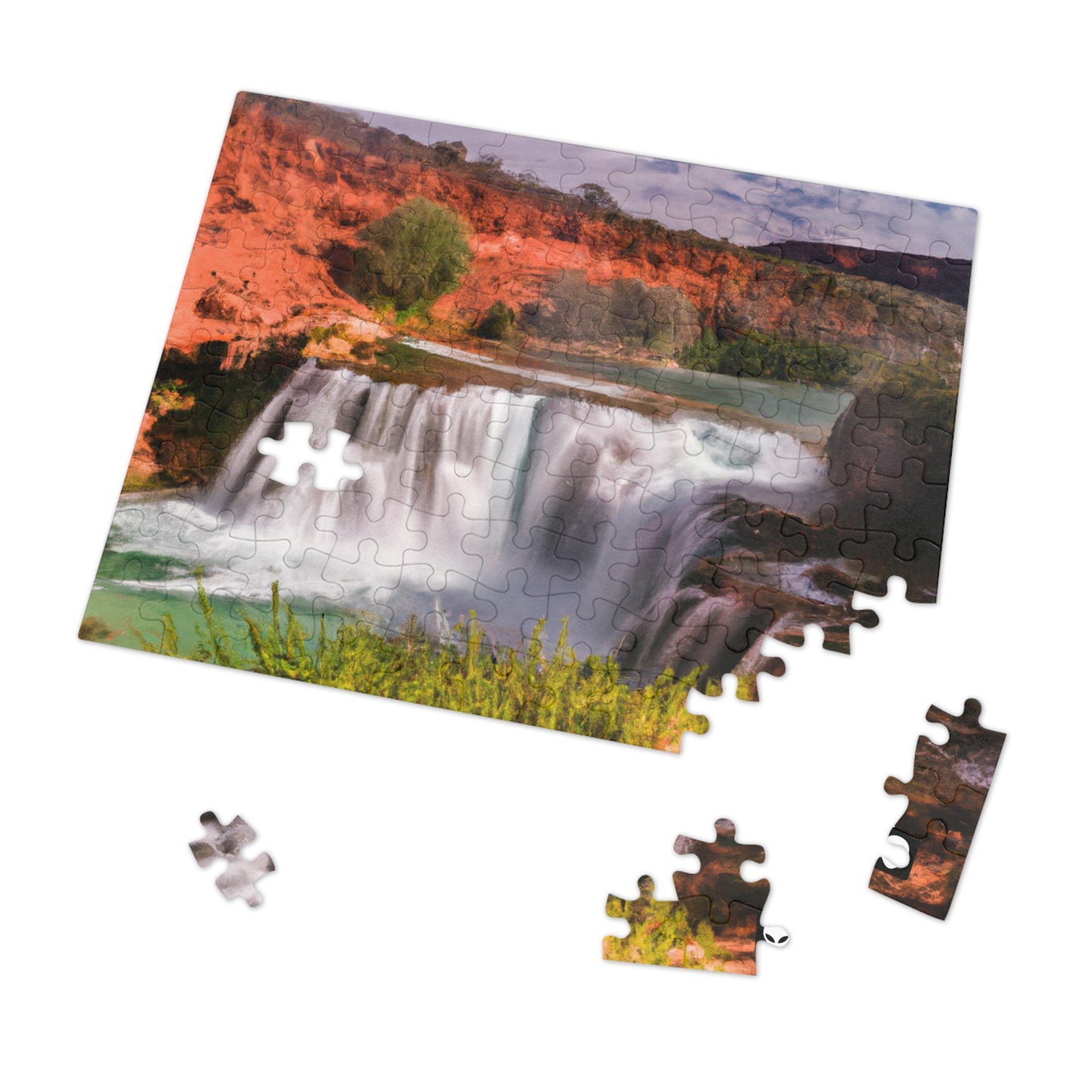 "Capturando la belleza de la naturaleza: creando un paisaje icónico en un arte vibrante" - The Alien Jigsaw Puzzle