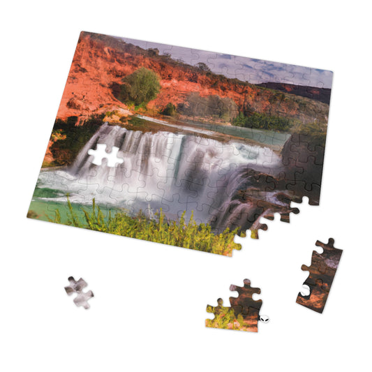 "Capturing Nature's Beauty: Crafting an Iconic Landscape in Vibrant Art" - The Alien Jigsaw Puzzle