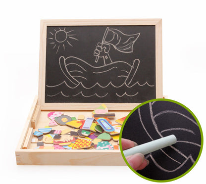 Rompecabezas magnético multifuncional para niños, tablero de dibujo, juguetes educativos, rompecabezas de madera de aprendizaje, juguetes para niños, regalo