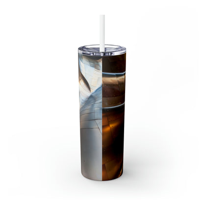 Metallischer Wirbelwind – The Alien Maars® Skinny Tumbler mit Strohhalm 20oz