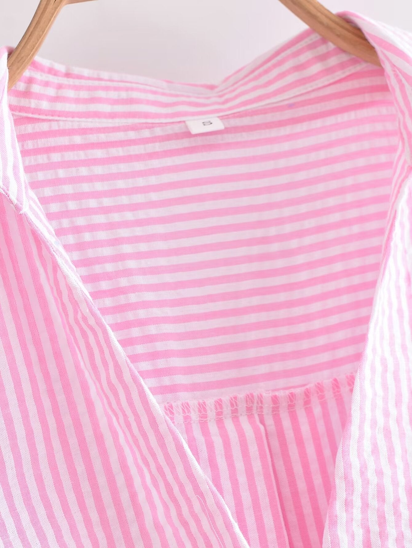 Women Clothing Summer Street Urban Casual Striped Shirt