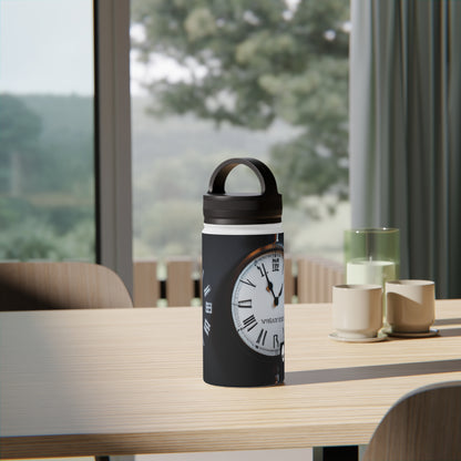 Timeless Visuals: Exploring the Concept of Time Through the Ages. - The Alien Stainless Steel Water Bottle, Handle Lid