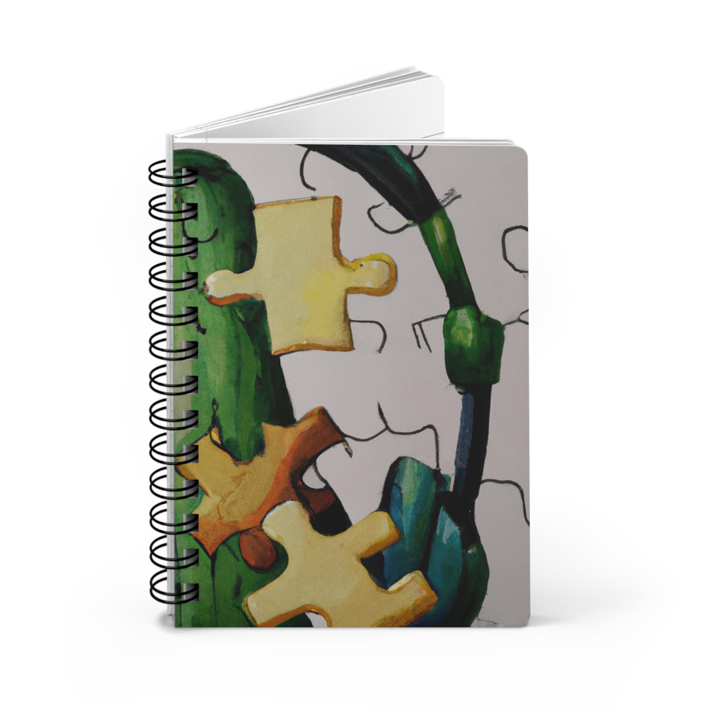 "Cactified Puzzle Time" - The Alien Spiral Bound Journal