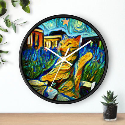 "A Cat Amongst the Celestial Tea Leaves" - The Alien Wall Clock