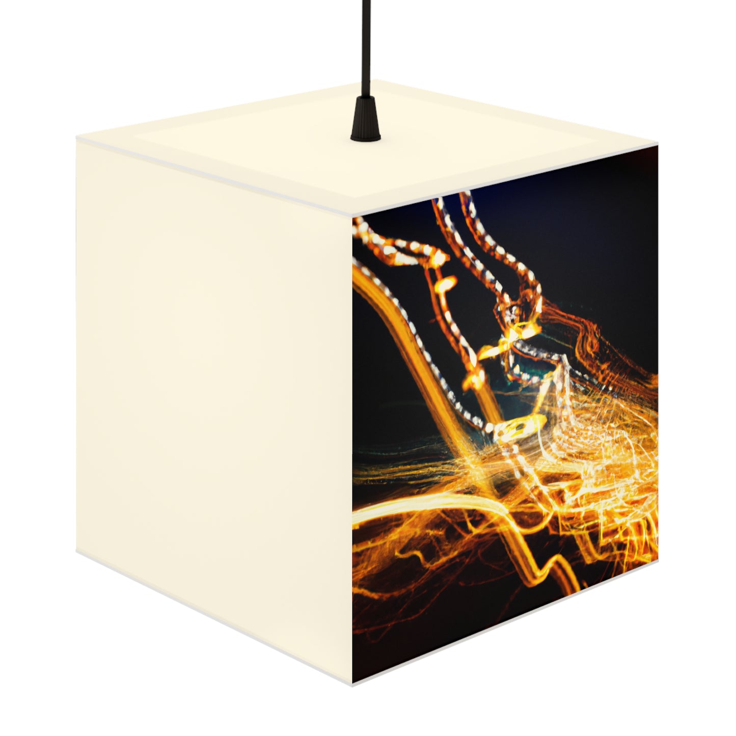 "Chaotic Disruption: An Abstract Exploration" - The Alien Light Cube Lamp