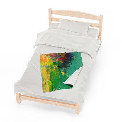 "A Lazy Summer's Day: An Abstract Ode" - The Alien Velveteen Plush Blanket