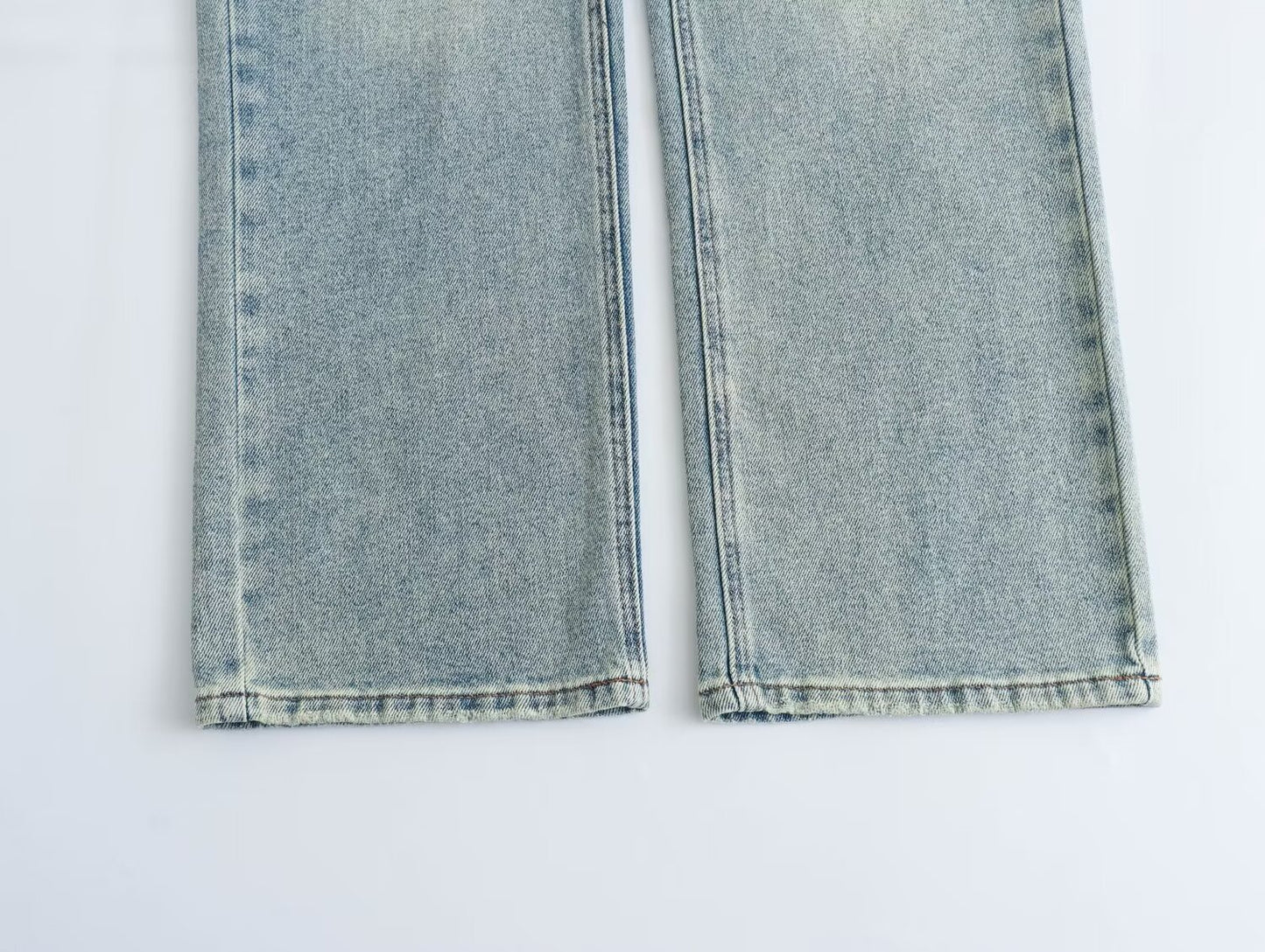 Retro Gerade Jeans Frauen Frühling Hohe Taille Lose Alle Passenden Breite Bein Mop Hosen