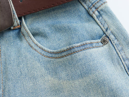 Weite Bein Jeans Frauen Kleidung Frühling Elastische Schmaler Gürtel