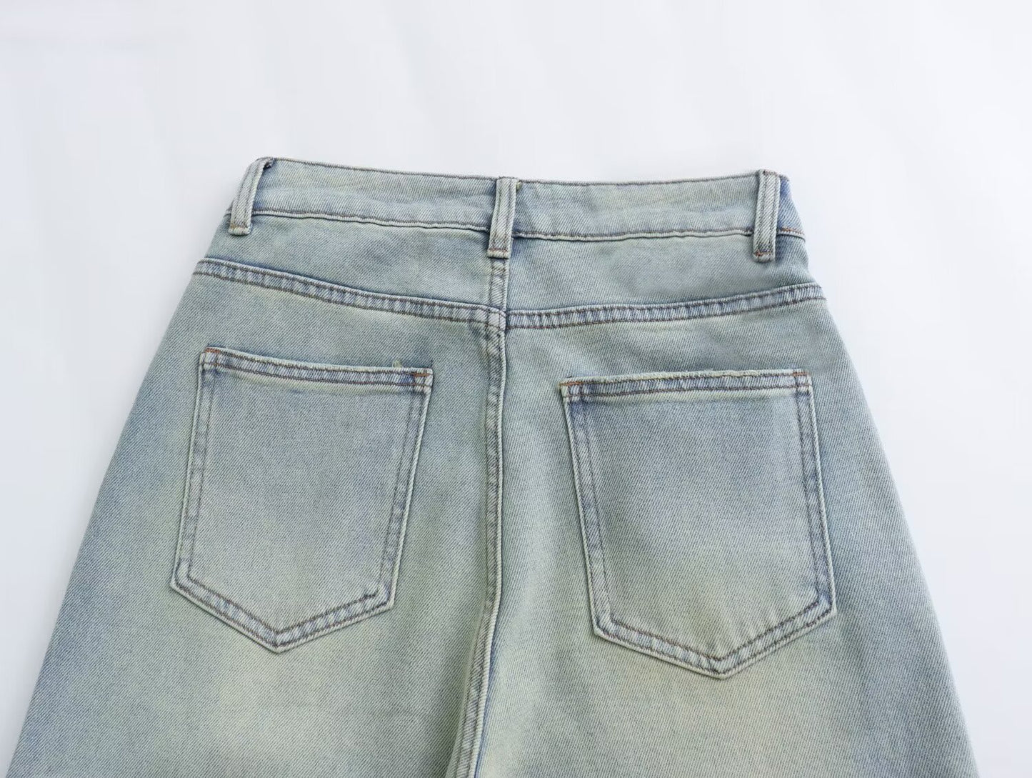 Retro Straight Jeans Women Spring High Waist Loose All Matching