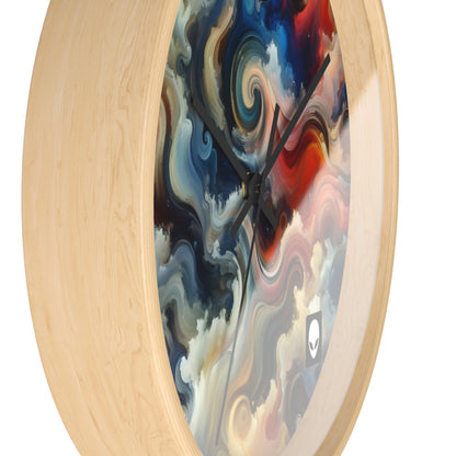 "Chaotic Balance: A Universe of Color" - The Alien Wall Clock Abstract Art Style