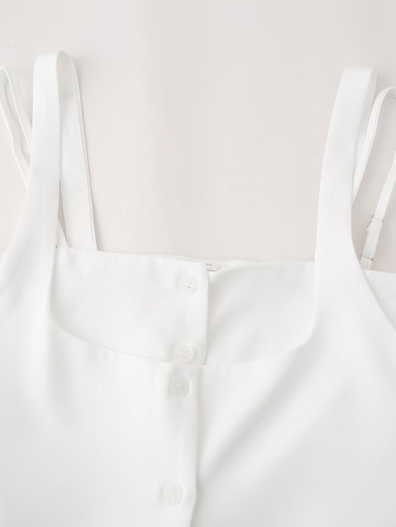 Camisola de dos piezas con tirantes finos, asimétrica, irregular, para mujer, primavera