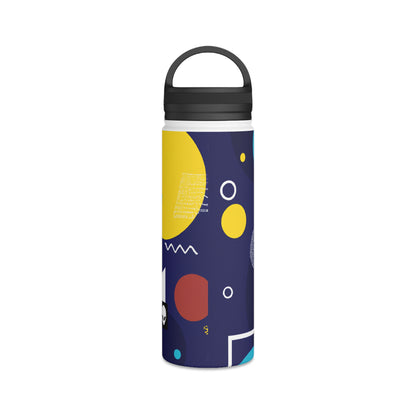 "Geometric Fusion: Bringing Your Vision to Colorful Life" - The Alien Stainless Steel Water Bottle, Handle Lid