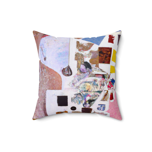 "Construyendo una identidad en línea: un collage de redes sociales" - The Alien Square Pillow