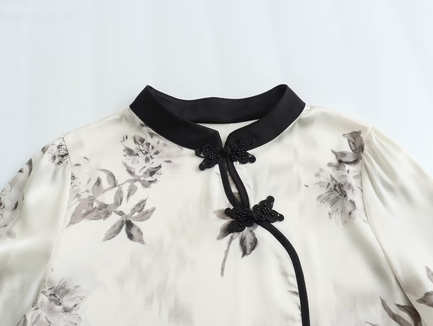 Camisa china de primavera para mujer, camisa Retro con hebilla Pangu, camisa china de manga larga con sentido del diseño