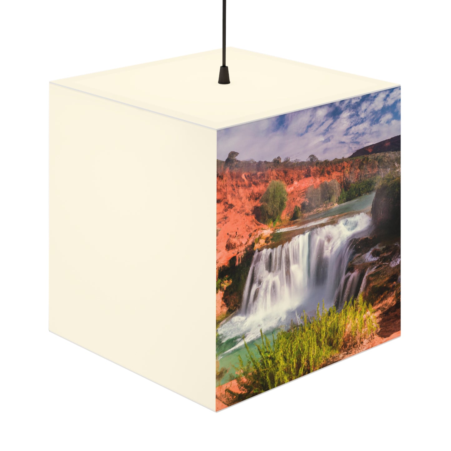 "Capturing Nature's Beauty: Crafting an Iconic Landscape in Vibrant Art" - The Alien Light Cube Lamp