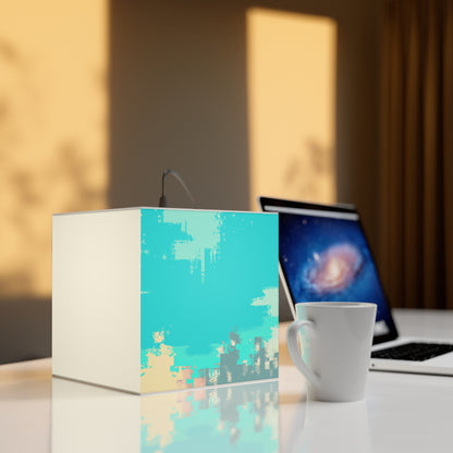 „Eine luftige Himmelslandschaft: Eine Kombination aus Tradition und Moderne“ – Die Alien Light Cube Lampe