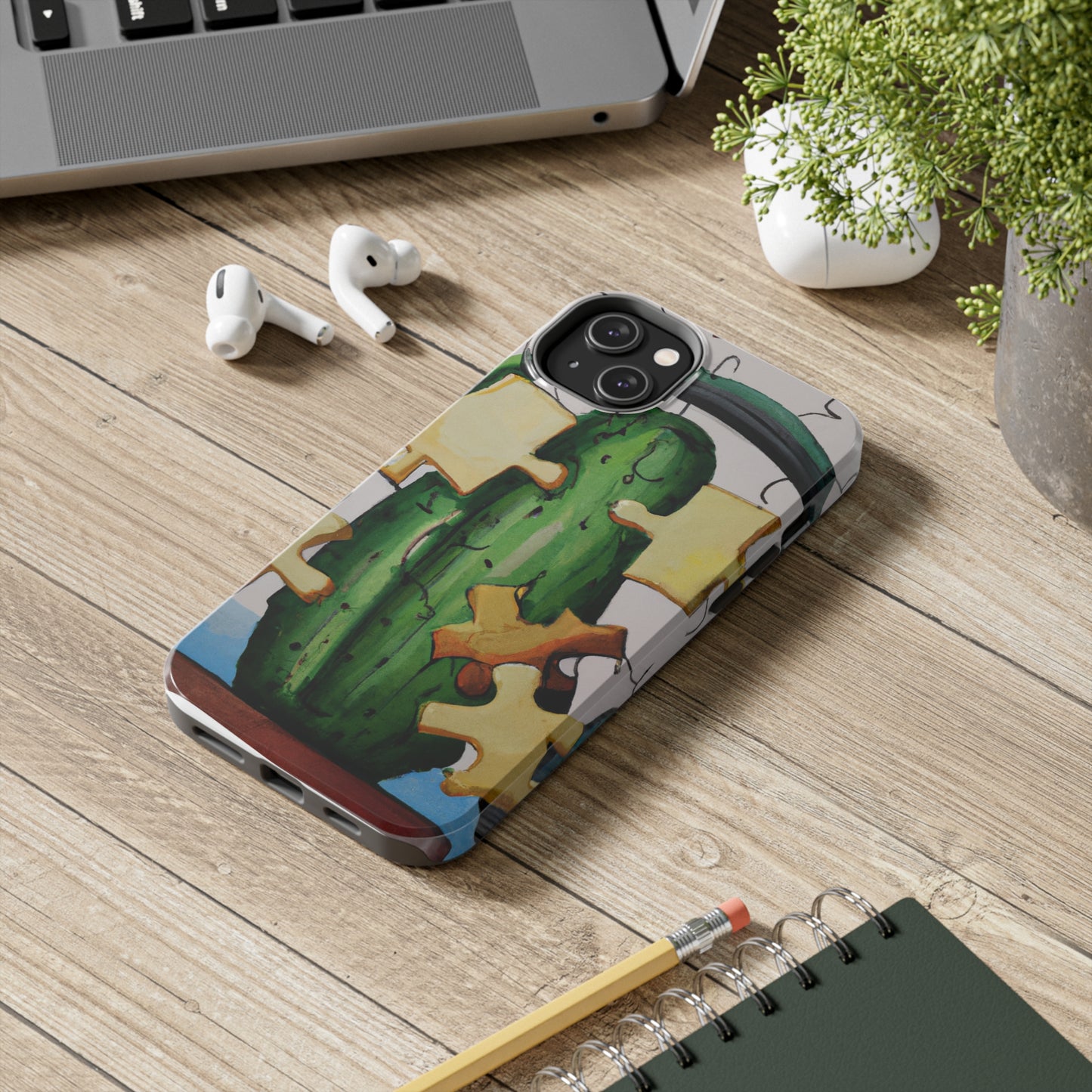 "Cactified Puzzle Time" - The Alien Tough Phone Cases