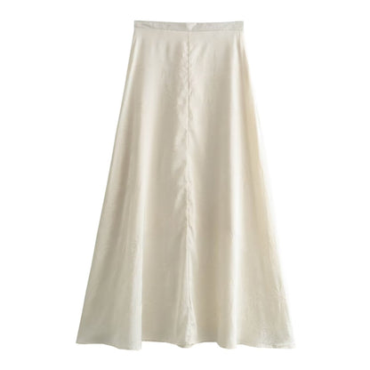 Braid Rope Tassel Skirt Korean Women Clothing Spring National Jacquard Satin