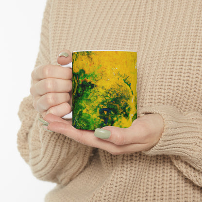 "Exploring Colorful Textures" - The Alien Ceramic Mug 11 oz