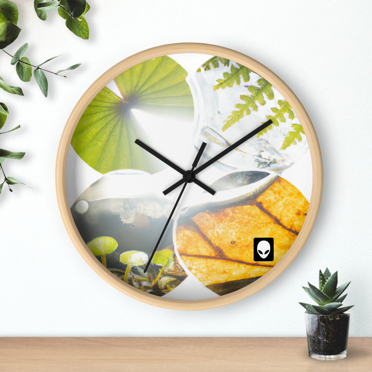 "Earth's Splendor: A Colorful Collage of Natural Wonders" - The Alien Wall Clock