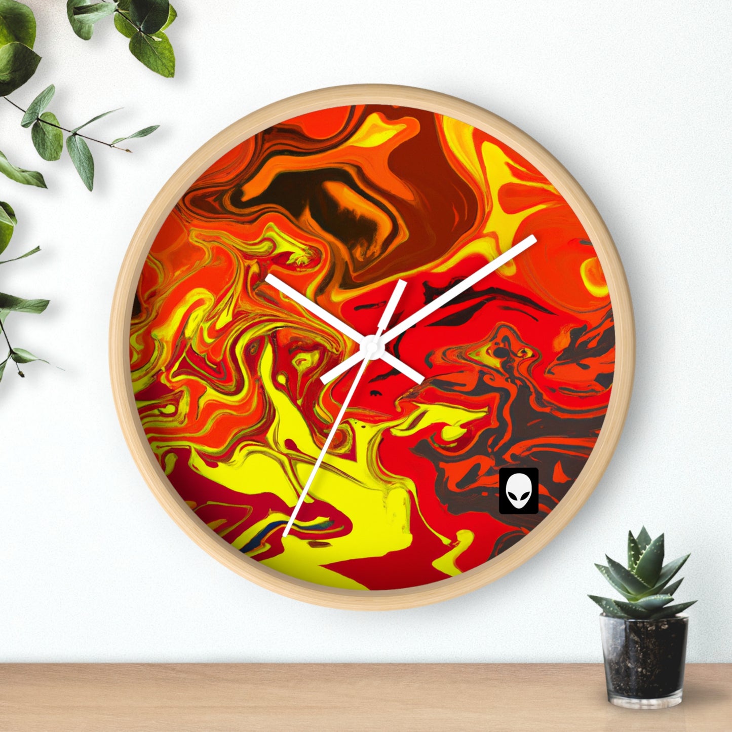 "Abstract Energy in Motion" - The Alien Wall Clock