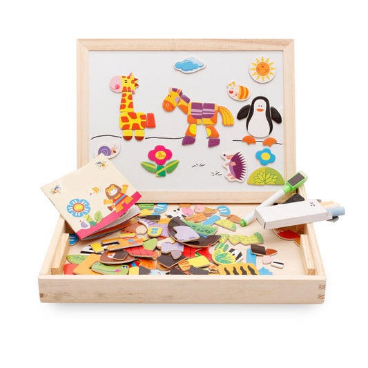 Multifunktionale Magnetische Kinder Puzzle Reißbrett Lernspielzeug Lernen Holz Puzzles Spielzeug Für Kinder Geschenk