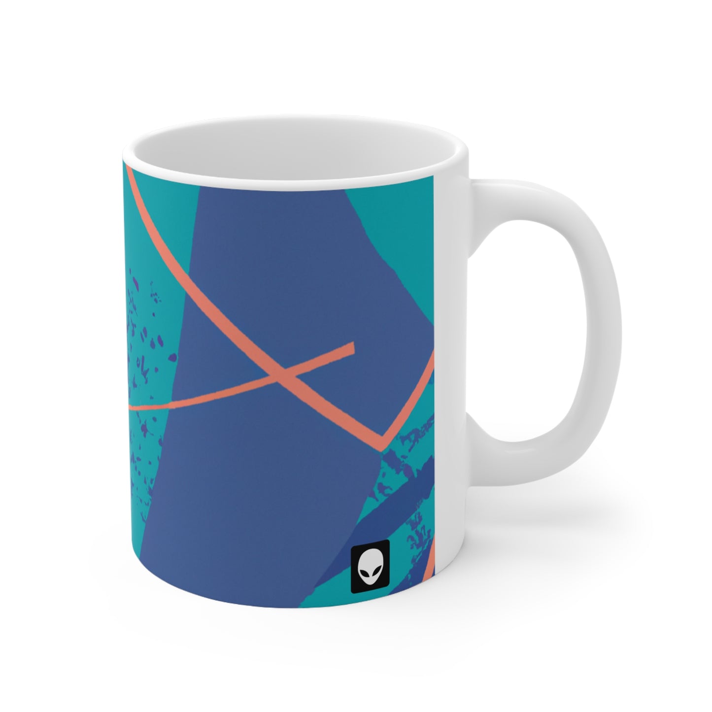 Geometrische Kunst: Eine Erkundung von Farbe und Form – The Alien Keramiktasse 11 oz